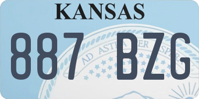 KS license plate 887BZG