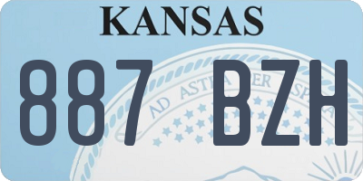 KS license plate 887BZH