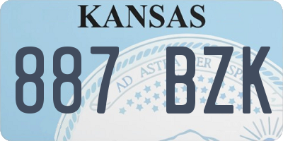 KS license plate 887BZK