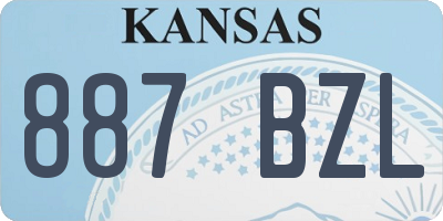 KS license plate 887BZL