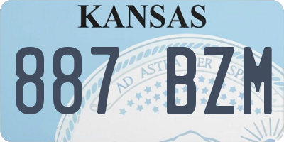KS license plate 887BZM