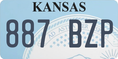 KS license plate 887BZP