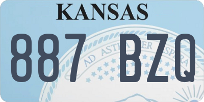 KS license plate 887BZQ