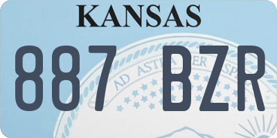 KS license plate 887BZR