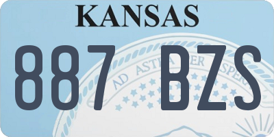KS license plate 887BZS