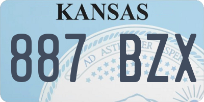 KS license plate 887BZX
