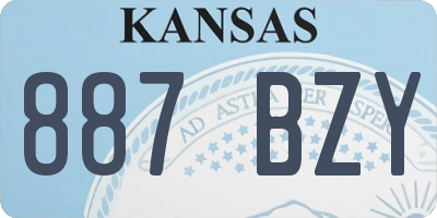 KS license plate 887BZY