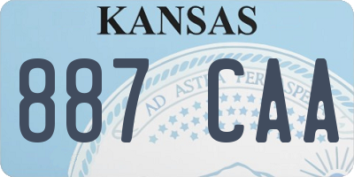 KS license plate 887CAA