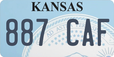 KS license plate 887CAF