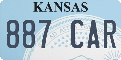 KS license plate 887CAR