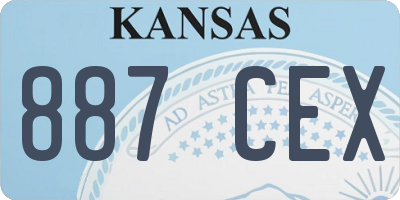 KS license plate 887CEX