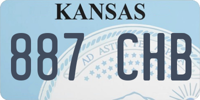 KS license plate 887CHB