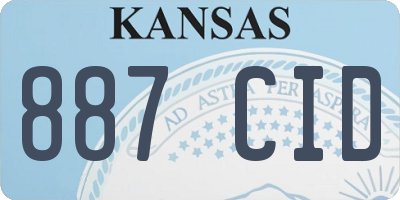 KS license plate 887CID