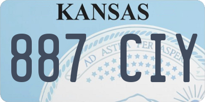 KS license plate 887CIY