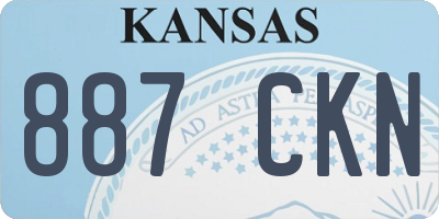 KS license plate 887CKN