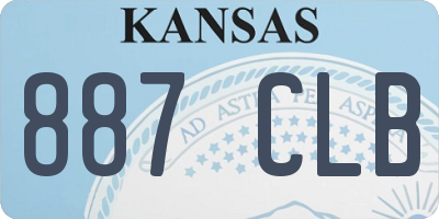 KS license plate 887CLB