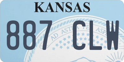 KS license plate 887CLW