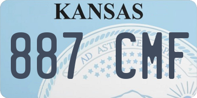 KS license plate 887CMF