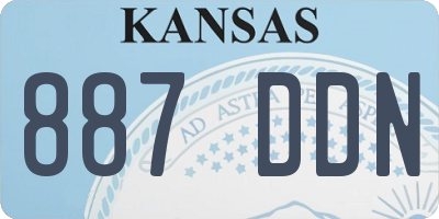 KS license plate 887DDN