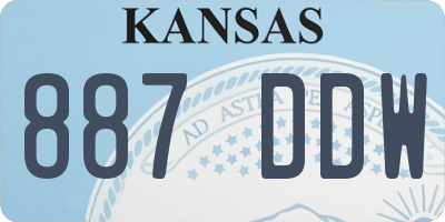 KS license plate 887DDW
