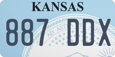 KS license plate 887DDX