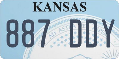 KS license plate 887DDY