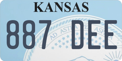 KS license plate 887DEE