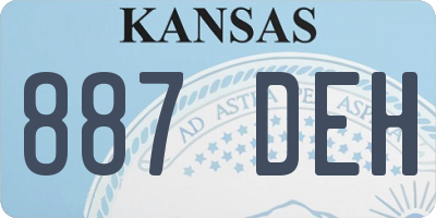 KS license plate 887DEH