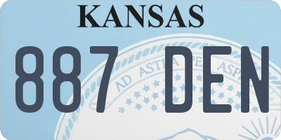 KS license plate 887DEN