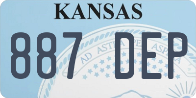 KS license plate 887DEP