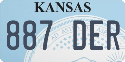 KS license plate 887DER