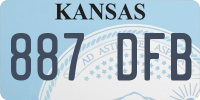 KS license plate 887DFB