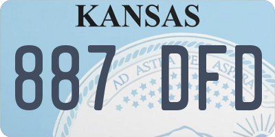 KS license plate 887DFD