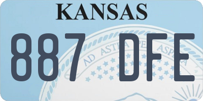 KS license plate 887DFE