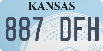 KS license plate 887DFH