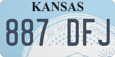 KS license plate 887DFJ
