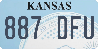 KS license plate 887DFU