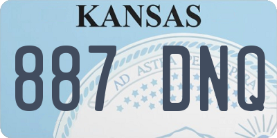 KS license plate 887DNQ
