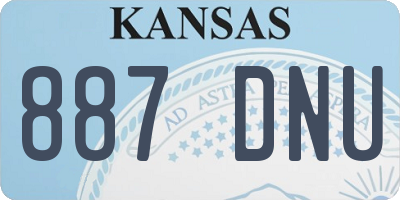 KS license plate 887DNU