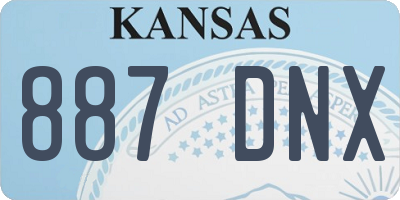 KS license plate 887DNX