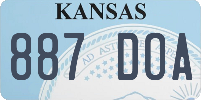 KS license plate 887DOA