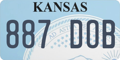 KS license plate 887DOB