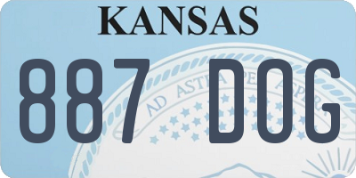 KS license plate 887DOG