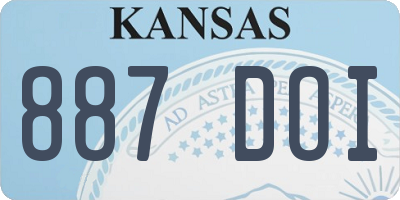 KS license plate 887DOI
