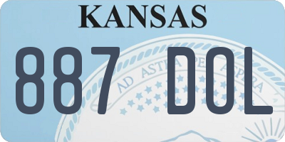 KS license plate 887DOL