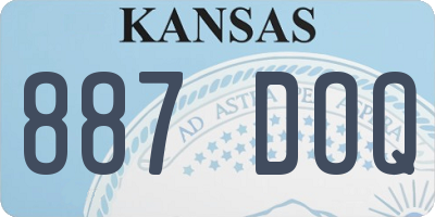 KS license plate 887DOQ