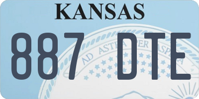 KS license plate 887DTE