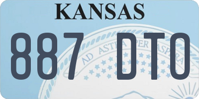 KS license plate 887DTO