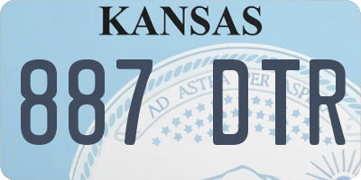KS license plate 887DTR