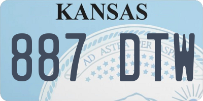 KS license plate 887DTW